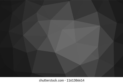 Dark Silver, Gray vector abstract mosaic backdrop. Modern geometrical abstract illustration with gradient. The best triangular design for your business.