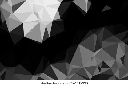 Dark Silver, Gray vector abstract mosaic backdrop. An elegant bright illustration with gradient. Brand new style for your business design.