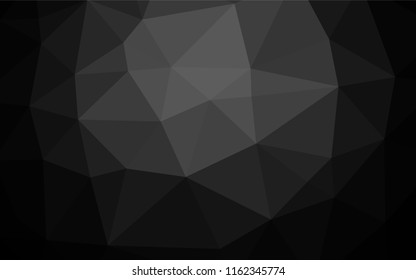 Dark Silver, Gray vector abstract polygonal cover. A sample with polygonal shapes. Brand new style for your business design.