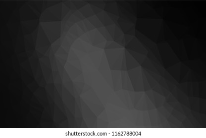 Dark Silver, Gray vector abstract mosaic pattern. Shining colored illustration in a Brand new style. The polygonal design can be used for your web site.
