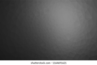 Dark Silver, Gray vector abstract mosaic backdrop. Glitter abstract illustration with an elegant design. Triangular pattern for your business design.