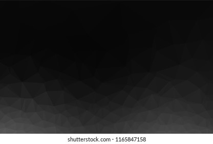 Dark Silver, Gray vector abstract polygonal texture. Modern geometrical abstract illustration with gradient. A completely new design for your business.