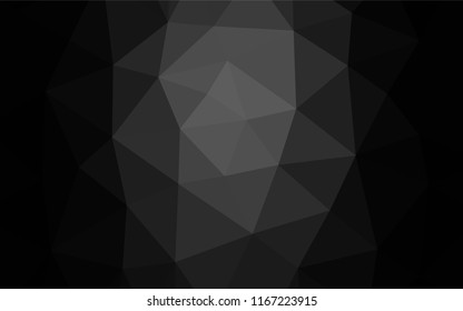 Dark Silver, Gray vector abstract polygonal cover. Brand new colored illustration in blurry style with gradient. Brand new design for your business.
