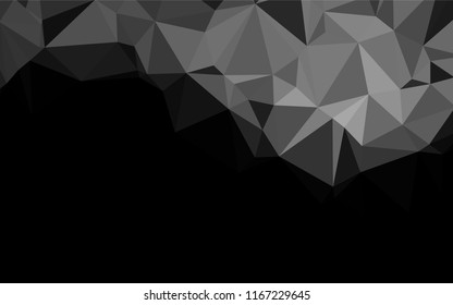 Dark Silver, Gray vector abstract polygonal cover. Shining colored illustration in a Brand new style. The template can be used as a background for cell phones.