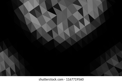 Dark Silver, Gray vector abstract polygonal layout. A vague abstract illustration with gradient. A completely new template for your business design.