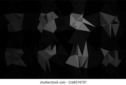 Dark Silver, Gray vector abstract polygonal cover. Colorful illustration in abstract style with gradient. A completely new template for your business design.