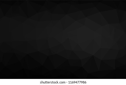 Dark Silver, Gray vector abstract polygonal layout. Shining illustration, which consist of triangles. The completely new template can be used for your brand book.