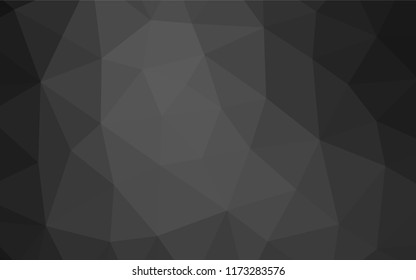Dark Silver, Gray vector abstract mosaic background. A sample with polygonal shapes. A new texture for your design.