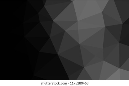 Dark Silver, Gray vector abstract mosaic pattern. Creative geometric illustration in Origami style with gradient. Brand new style for your business design.