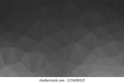 Dark Silver, Gray vector abstract polygonal cover. Creative illustration in halftone style with gradient. The elegant pattern can be used as part of a brand book.