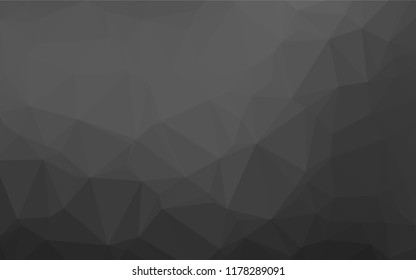 Dark Silver, Gray vector abstract mosaic pattern. Geometric illustration in Origami style with gradient.  The textured pattern can be used for background.