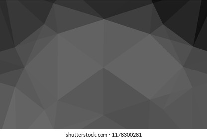 Dark Silver, Gray vector abstract mosaic pattern. Colorful illustration in abstract style with gradient. The template can be used as a background for cell phones.
