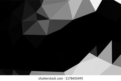 Dark Silver, Gray vector abstract mosaic background. A vague abstract illustration with gradient. A completely new design for your business.