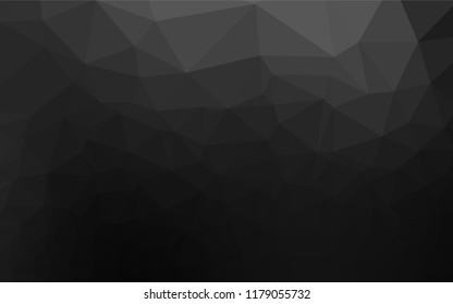 Dark Silver, Gray vector abstract polygonal cover. Creative illustration in halftone style with gradient. A completely new template for your business design.