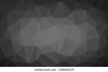 Dark Silver, Gray vector abstract mosaic backdrop. Creative geometric illustration in Origami style with gradient. Brand new design for your business.
