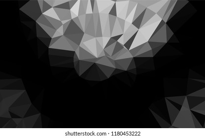 Dark Silver, Gray vector abstract polygonal cover. Geometric illustration in Origami style with gradient.  A new texture for your design.