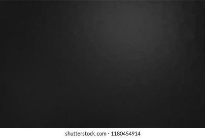 Dark Silver, Gray vector abstract polygonal cover. Colorful illustration in abstract style with gradient. Triangular pattern for your business design.