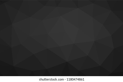 Dark Silver, Gray vector abstract mosaic backdrop. A sample with polygonal shapes. A new texture for your design.