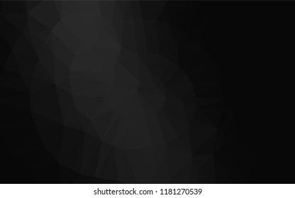 Dark Silver, Gray vector abstract polygonal texture. A vague abstract illustration with gradient. The best triangular design for your business.