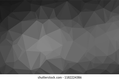 Dark Silver, Gray vector abstract polygonal layout. Brand new colored illustration in blurry style with gradient. The template can be used as a background for cell phones.
