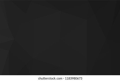 Dark Silver, Gray vector abstract mosaic background. Colorful illustration in abstract style with gradient. Triangular pattern for your business design.