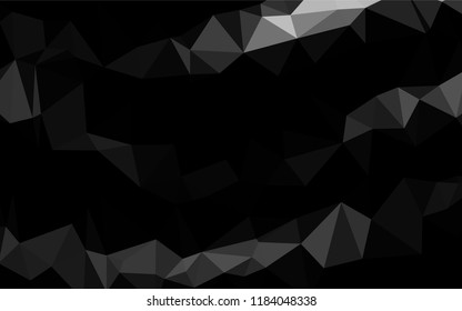 Dark Silver, Gray vector abstract polygonal layout. Brand new colored illustration in blurry style with gradient. A completely new template for your business design.