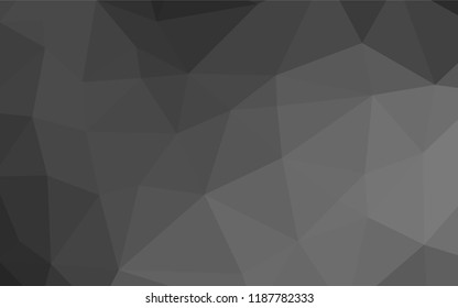 Dark Silver, Gray vector abstract polygonal cover. Creative geometric illustration in Origami style with gradient. The textured pattern can be used for background.
