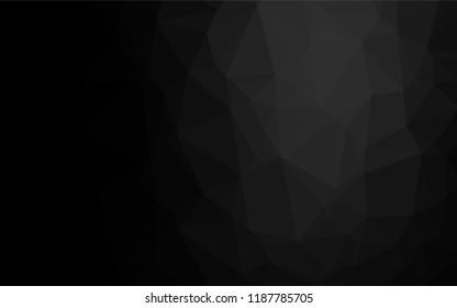 Dark Silver, Gray vector abstract mosaic pattern. Shining illustration, which consist of triangles. Brand new design for your business.