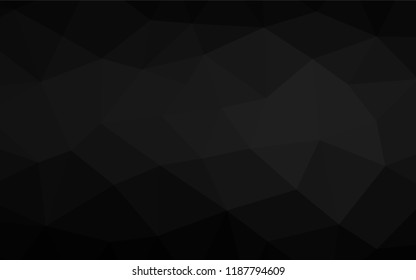 Dark Silver, Gray vector abstract mosaic pattern. An elegant bright illustration with gradient. Triangular pattern for your business design.