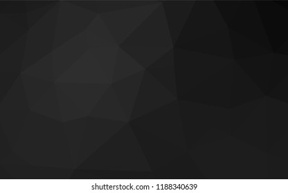 Dark Silver, Gray vector abstract polygonal texture. Creative geometric illustration in Origami style with gradient. A completely new design for your business.