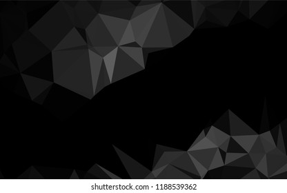 Dark Silver, Gray vector abstract mosaic pattern. Colorful abstract illustration with gradient. The completely new template can be used for your brand book.