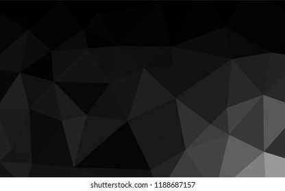 Dark Silver, Gray vector abstract polygonal cover. A sample with polygonal shapes. The polygonal design can be used for your web site.