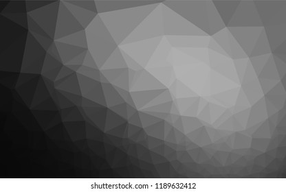 Dark Silver, Gray vector abstract polygonal texture. Modern geometrical abstract illustration with gradient. A completely new template for your business design.