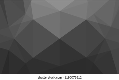 Dark Silver, Gray vector abstract polygonal texture. A sample with polygonal shapes. Brand new design for your business.