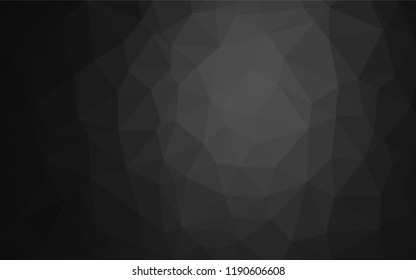 Dark Silver, Gray vector abstract polygonal layout. Creative geometric illustration in Origami style with gradient. Brand new style for your business design.
