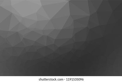 Dark Silver, Gray vector abstract polygonal layout. Shining colored illustration in a Brand new style. A new texture for your design.