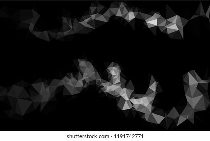 Dark Silver, Gray vector abstract mosaic pattern. Colorful illustration in abstract style with gradient. A new texture for your design.
