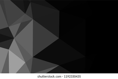 Dark Silver, Gray vector abstract polygonal texture. Geometric illustration in Origami style with gradient.  A new texture for your design.