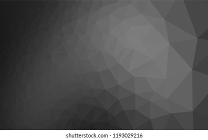 Dark Silver, Gray vector abstract polygonal layout. Colorful illustration in abstract style with gradient. A completely new design for your business.