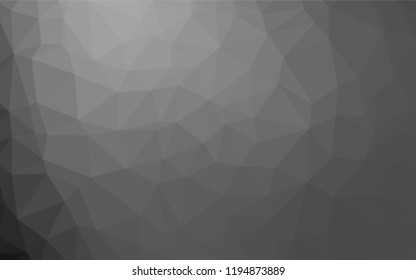 Dark Silver, Gray vector abstract mosaic backdrop. Geometric illustration in Origami style with gradient.  Brand new design for your business.