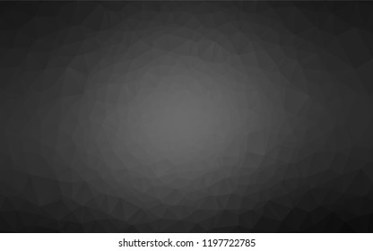 Dark Silver, Gray vector abstract polygonal layout. An elegant bright illustration with gradient. Brand new style for your business design.