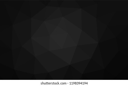 Dark Silver, Gray vector abstract polygonal cover. Modern geometrical abstract illustration with gradient. The polygonal design can be used for your web site.