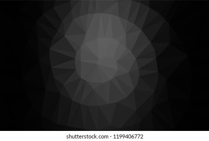 Dark Silver, Gray vector abstract polygonal texture. Colorful illustration in abstract style with gradient. A completely new template for your business design.