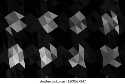 Dark Silver, Gray vector abstract polygonal layout. Colorful illustration in abstract style with gradient. A completely new template for your business design.