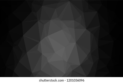 Dark Silver, Gray vector abstract polygonal cover. Triangular geometric sample with gradient.  Brand new design for your business.