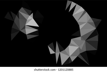 Dark Silver, Gray vector abstract mosaic background. Geometric illustration in Origami style with gradient.  The completely new template can be used for your brand book.