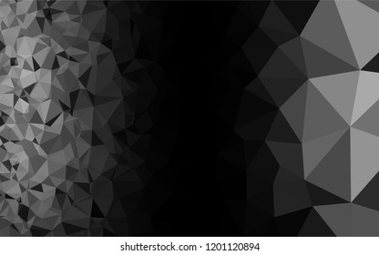 Dark Silver, Gray vector abstract polygonal cover. Shining colored illustration in a Brand new style. A completely new design for your business.