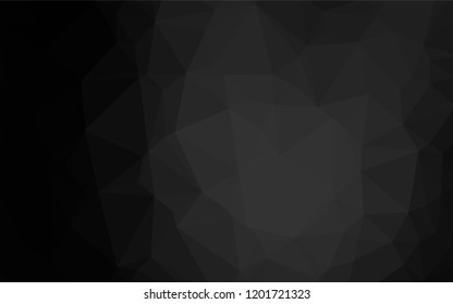 Dark Silver, Gray vector abstract mosaic pattern. Creative illustration in halftone style with gradient. Triangular pattern for your business design.