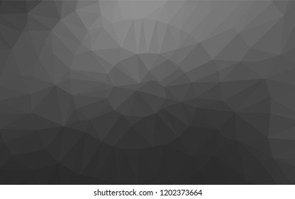 Dark Silver, Gray vector abstract polygonal layout. Shining illustration, which consist of triangles. The polygonal design can be used for your web site.