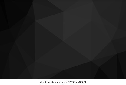 Dark Silver, Gray vector abstract polygonal texture. A vague abstract illustration with gradient. A new texture for your design.